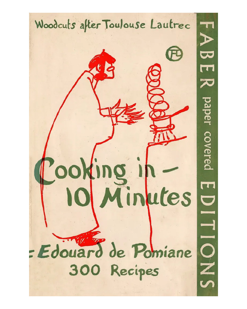 Cooking in Ten Minutes by Edouard de Pomiane book cover