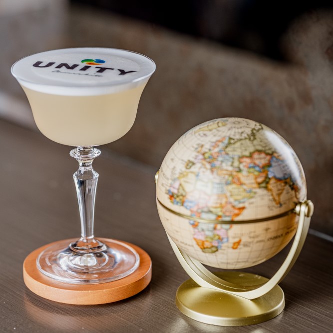 Cocktail and globe