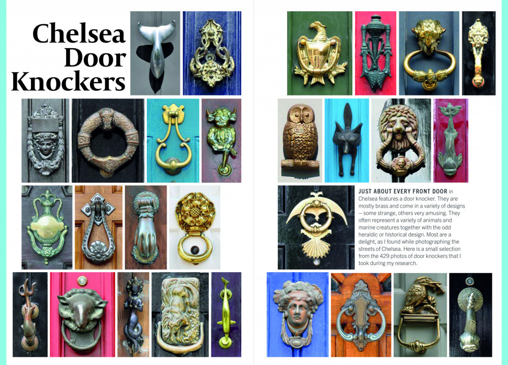Pages from Bill Wyman's book on Chelsea door knockers