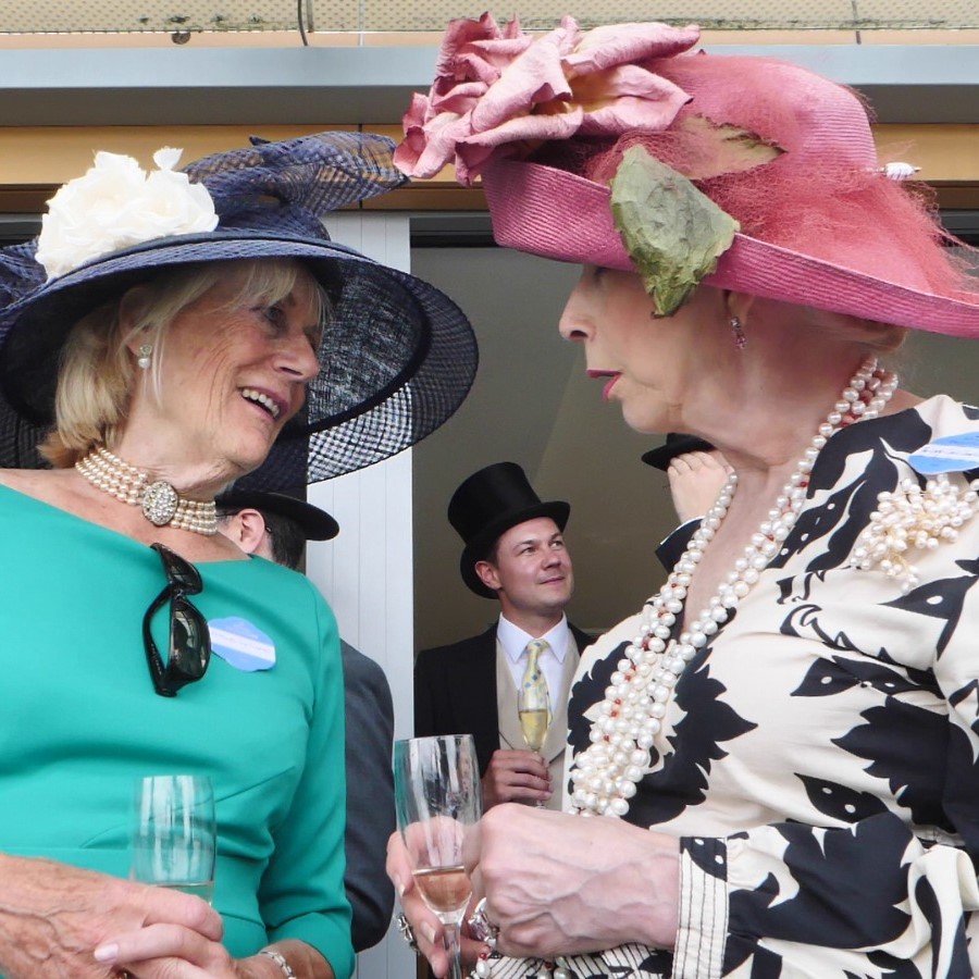 Lady C Campbell talking to a female